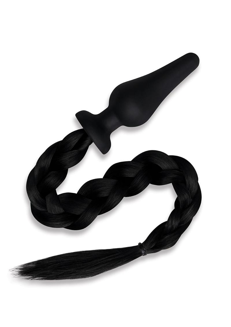 4.5 Silicone Plug W/ Black Pony Tail