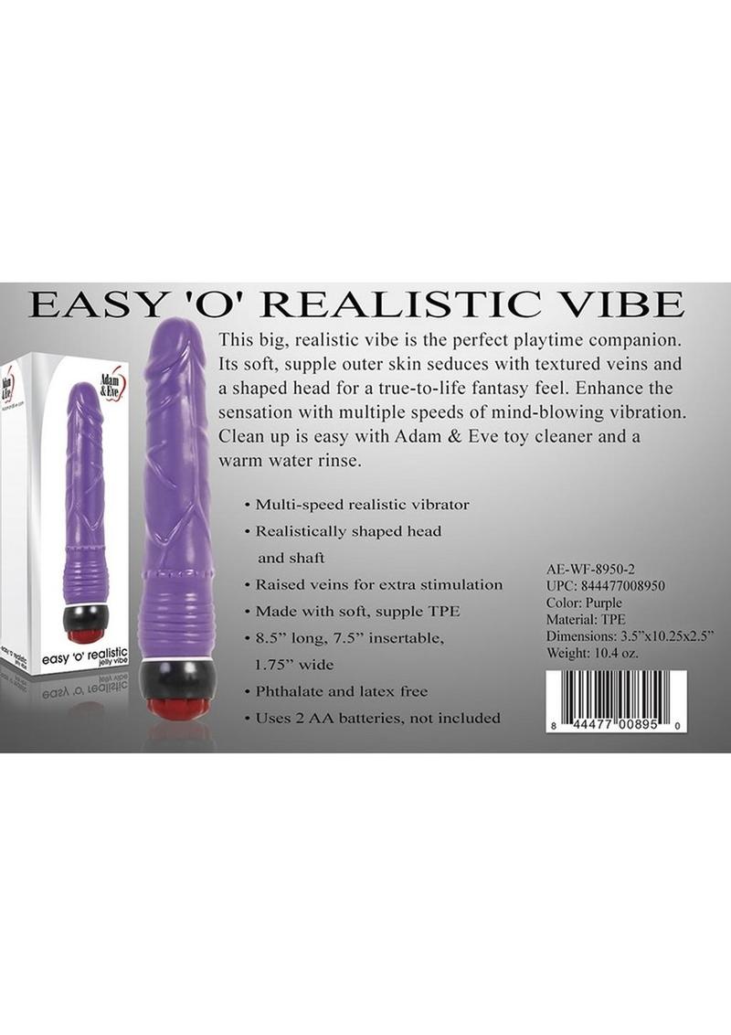 Adam and Eve Easy O Realistic Jelly Vibrator