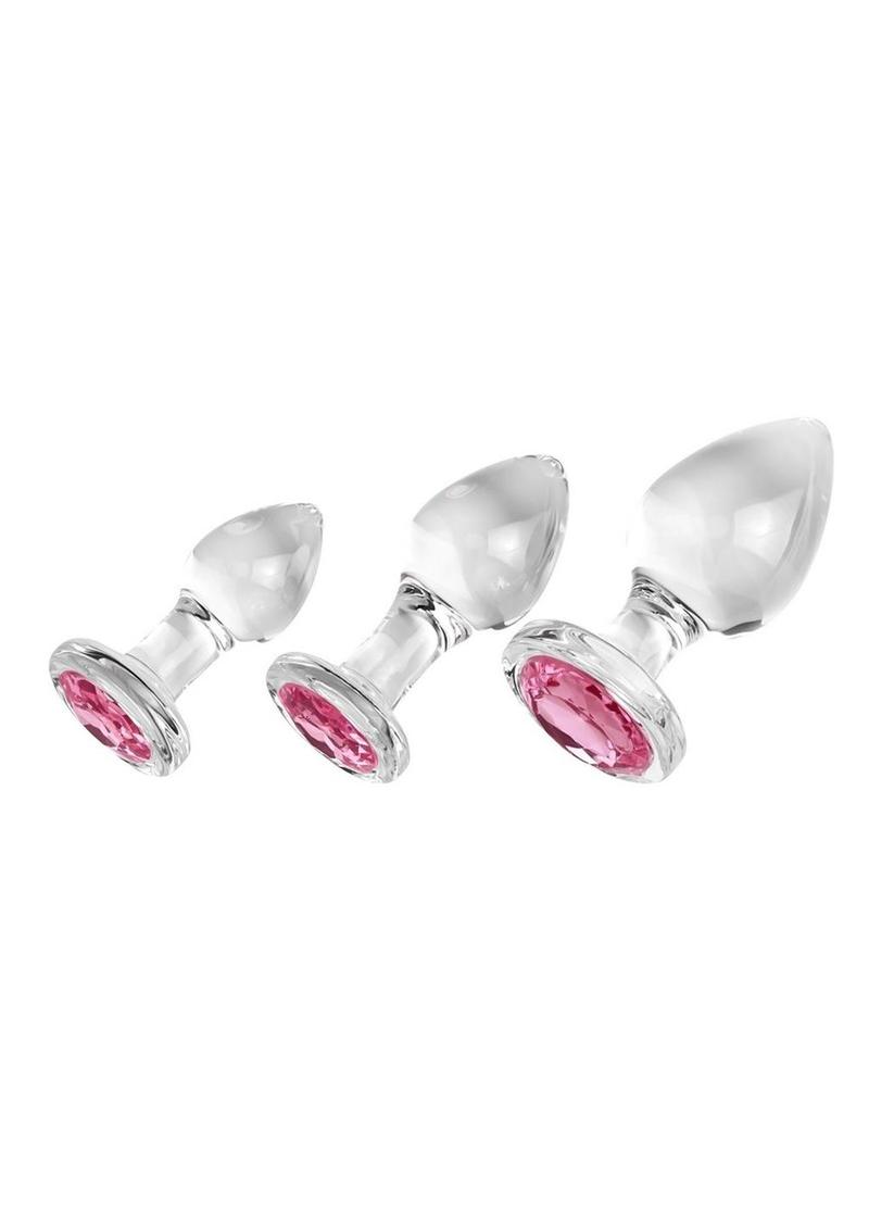 Adam and Eve Pink Gem Glass Plug