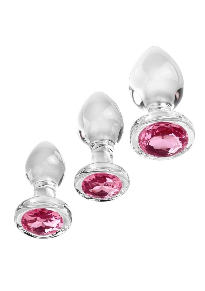 Adam and Eve Pink Gem Glass Plug