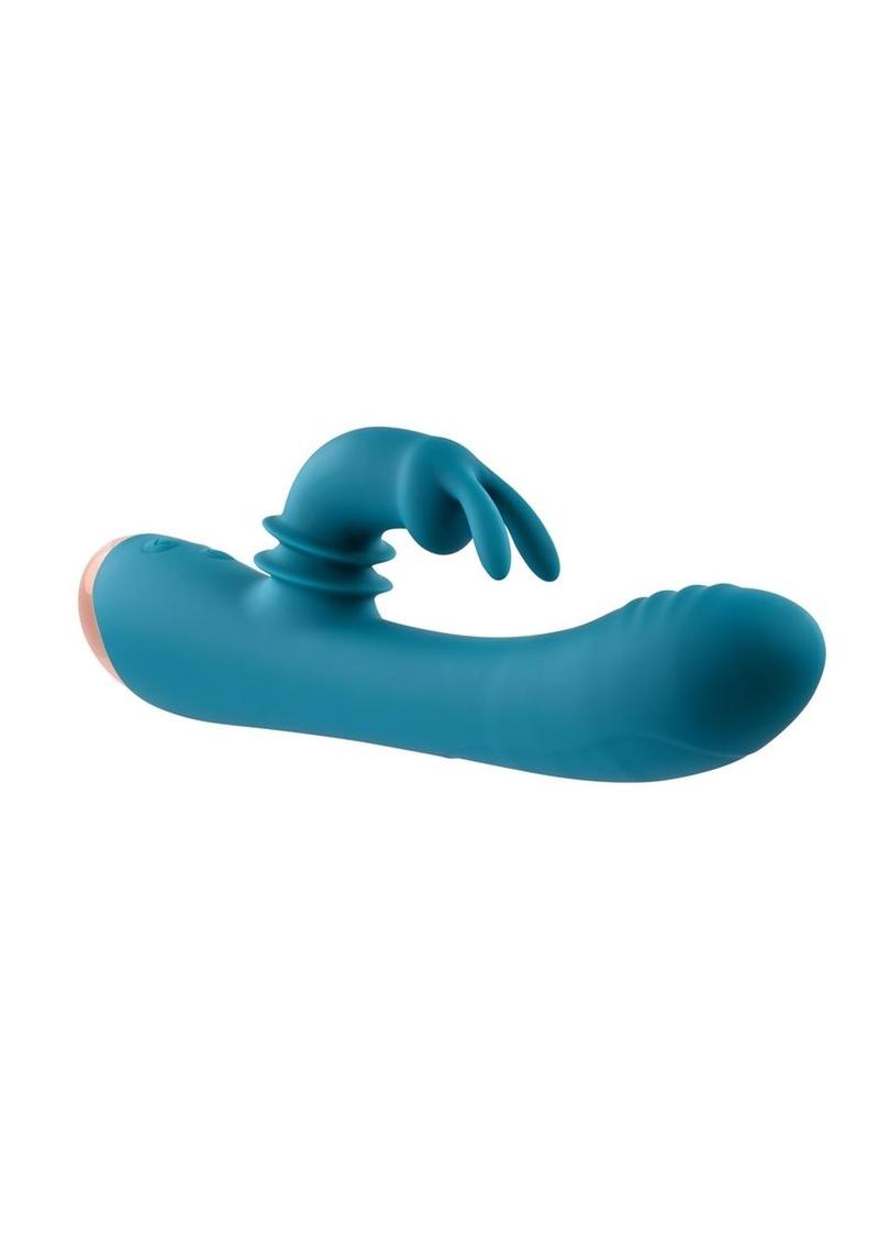 Adam and Eve Shimmy and Shake Velvet Rabbit Rechargeable Silicone Vibrator