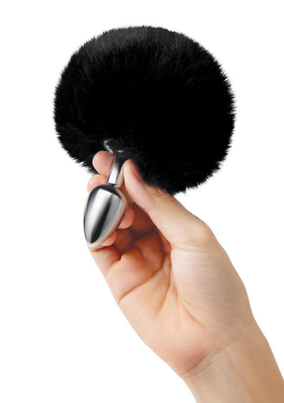 3fluffy Bunny Metal Plug W/ Black Tail