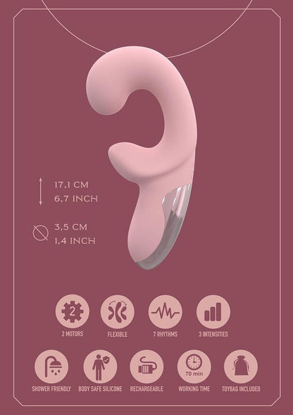 Dreamtoys Glam Flexible Duo Vibrator - Pink