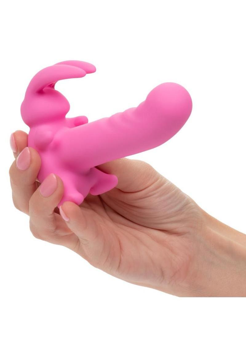 First Time Rechargeable Vibrating Bunny Dreams Rechargeable Silicone Vibrator with Clitoral Stimulator