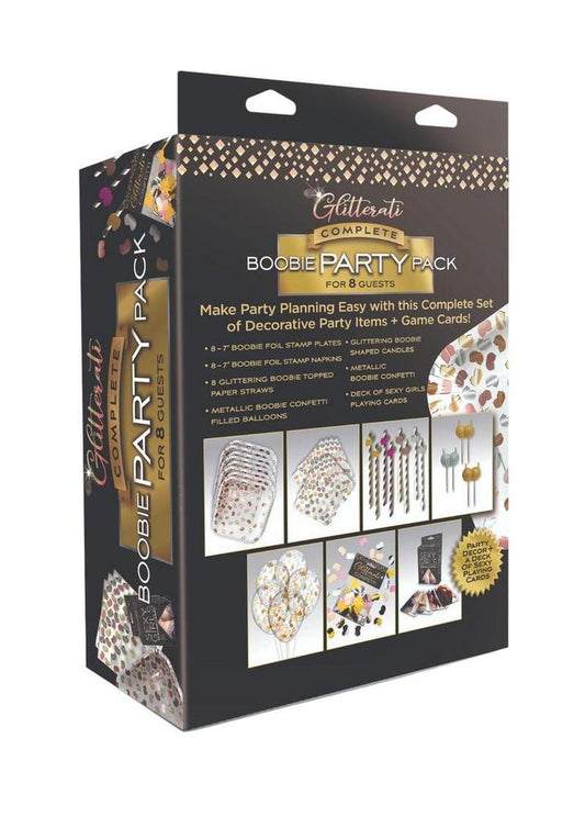 Glitterati Boobie Party - Black/Gold - Pack