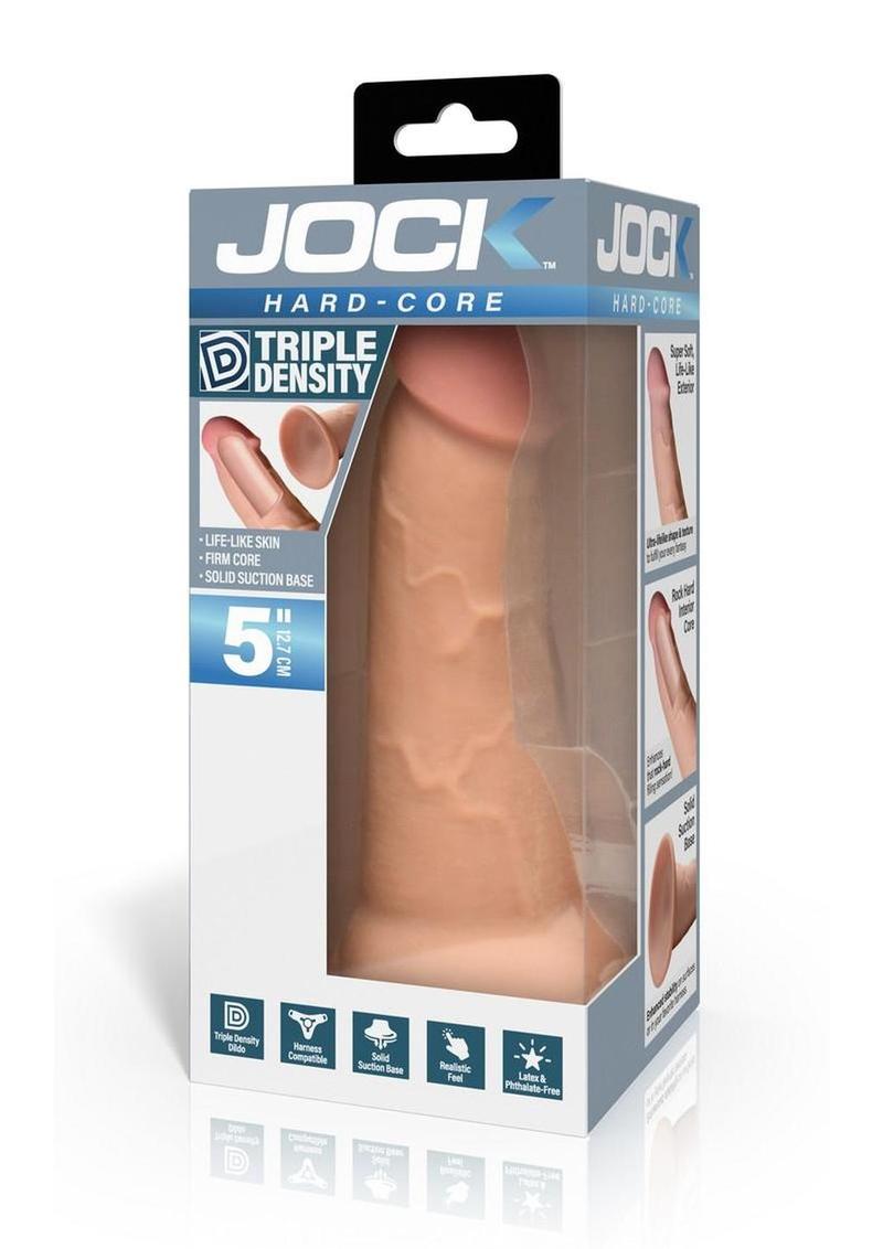 Jock Hard Core Triple Density Dildo - Vanilla - 5in