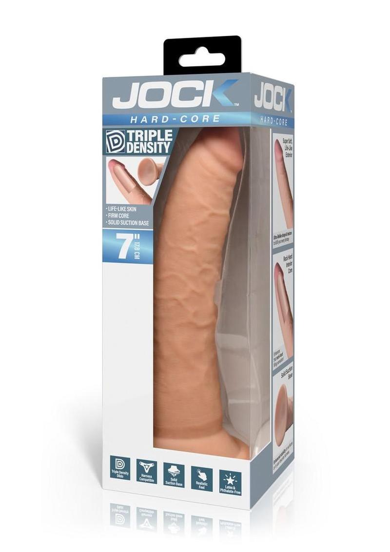 Jock Hard Core Triple Density Dildo - Vanilla - 7in
