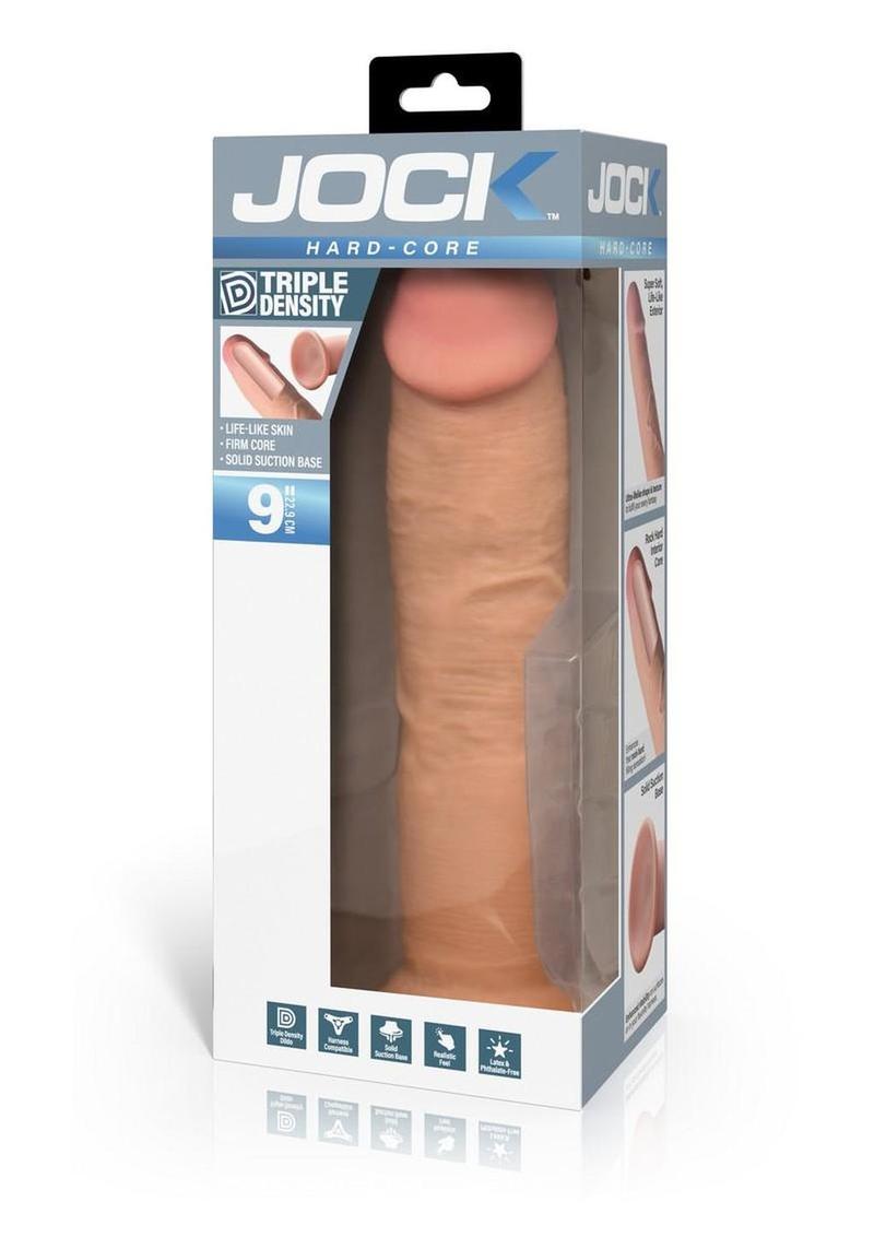 Jock Hard Core Triple Density Dildo - Vanilla - 9in