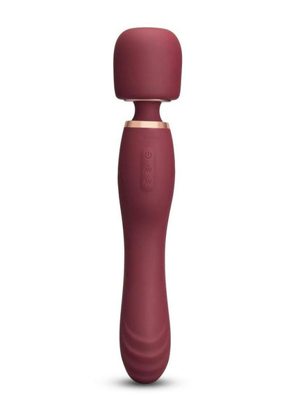 Le Wand Flat Top Fusion G Rechargeable Silicone Vibrator - Ruby - Red