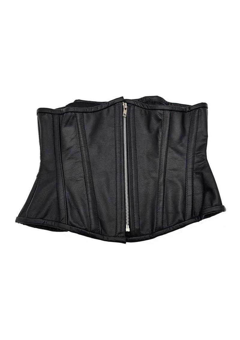 Leather Corset - Black - Large/XLarge