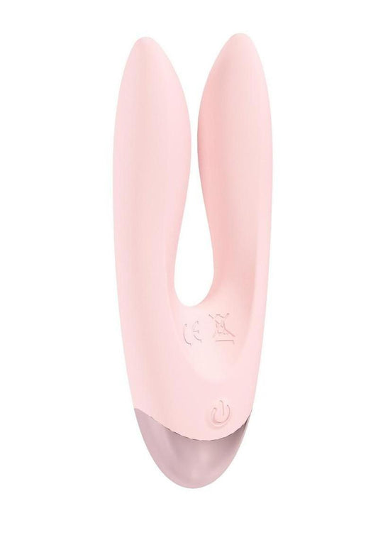 Loveline Amour 10 Function Dual Motor Silicone Rechargeable Vibrator - Pink