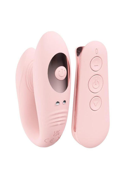 Loveline Charme Dual Motor Silicone Rechargeable Vibrator with Remote Control - Pink