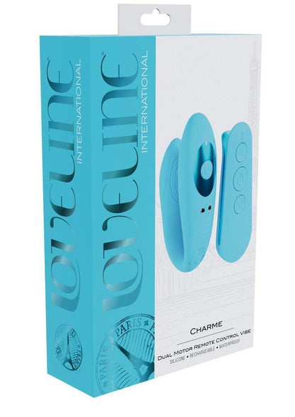 Loveline Charme Rechargeable Silicone Dual Motor Vibrator - Blue