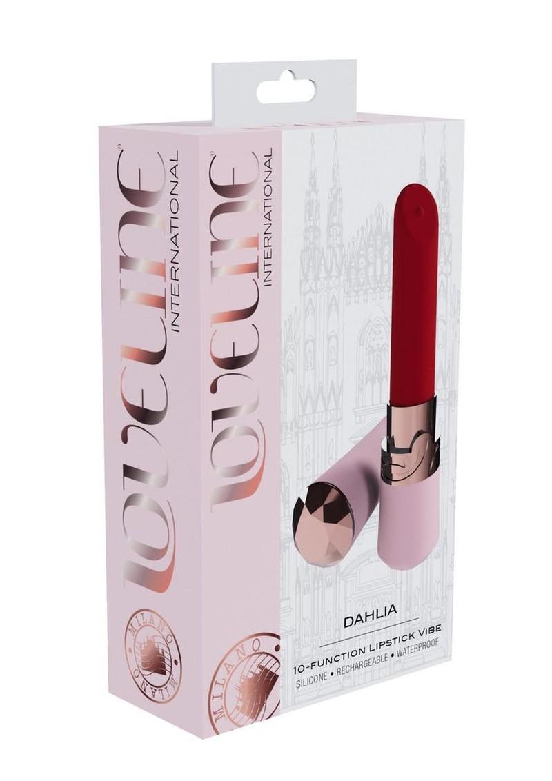 Loveline Dahlia 10 Function Silicone Lipstick Vibrator - Pink