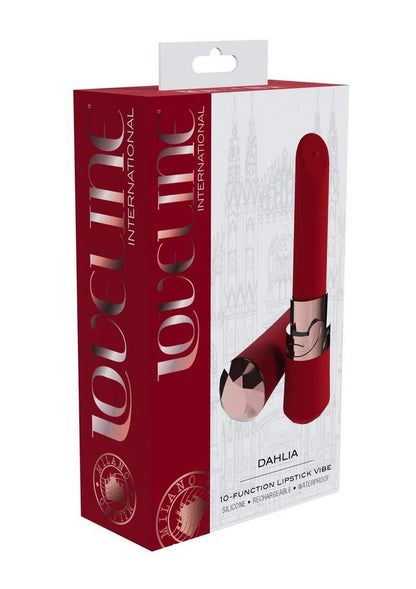 Loveline Dahlia 10 Function Silicone Lipstick Vibrator - Red