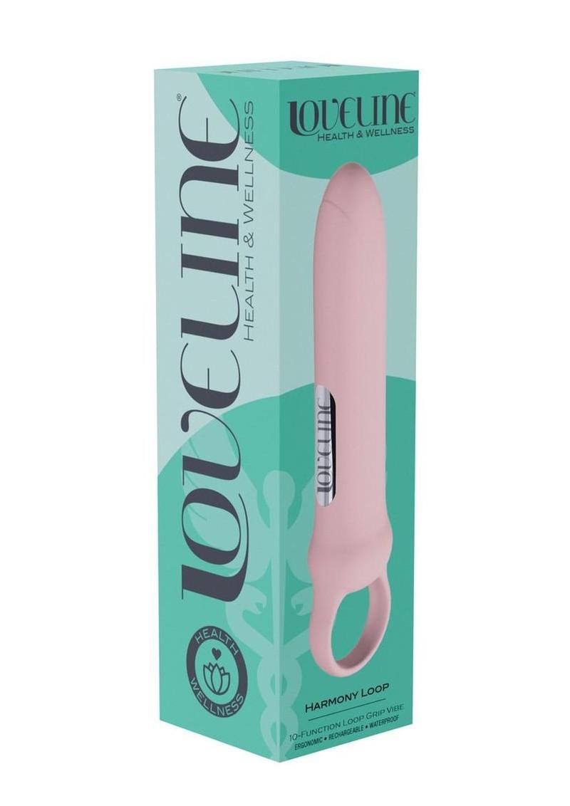Loveline Harmony Loop Grip 10 Function Rechargeable Silicone Vibrator - Pink