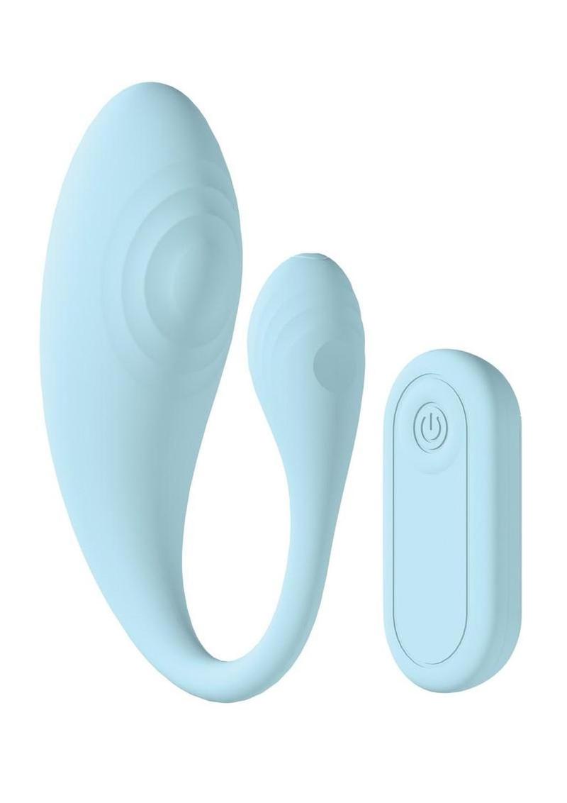 Loveline Wave C-Shape 10 Function Rechargeable Silicone Vibrator with Remote Control