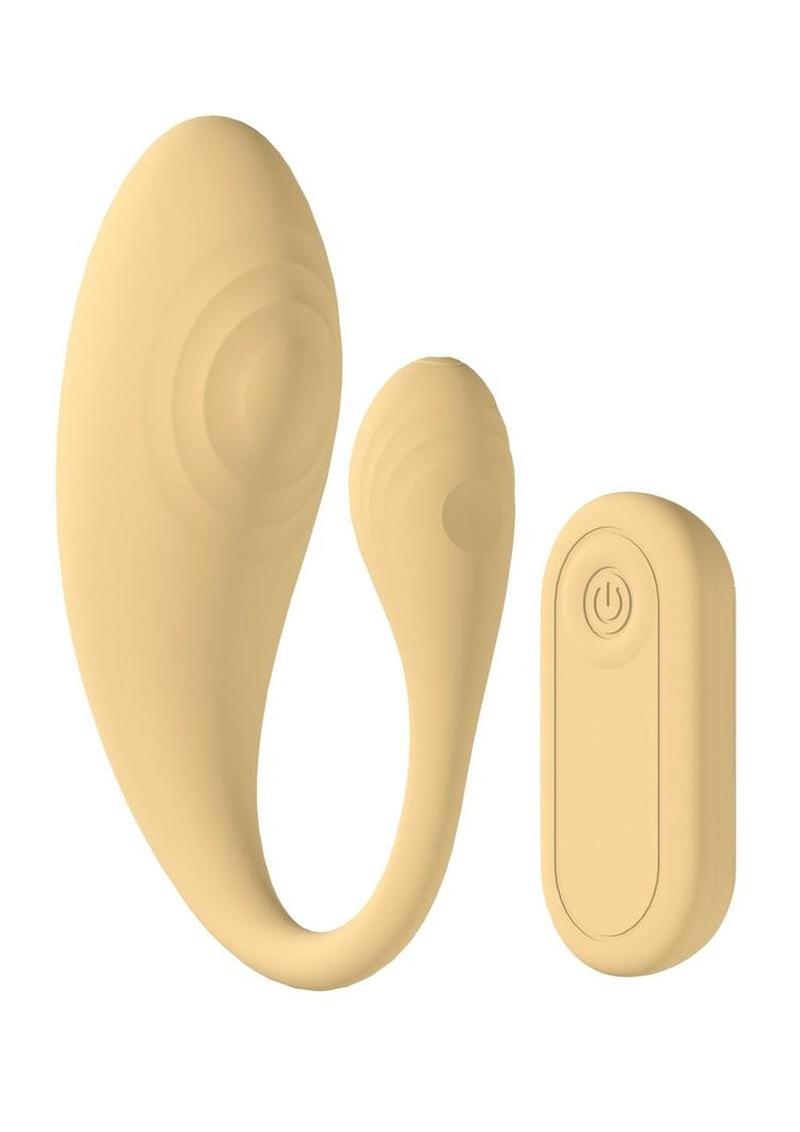 Loveline Wave C-Shape 10 Function Rechargeable Silicone Vibrator with Remote Control