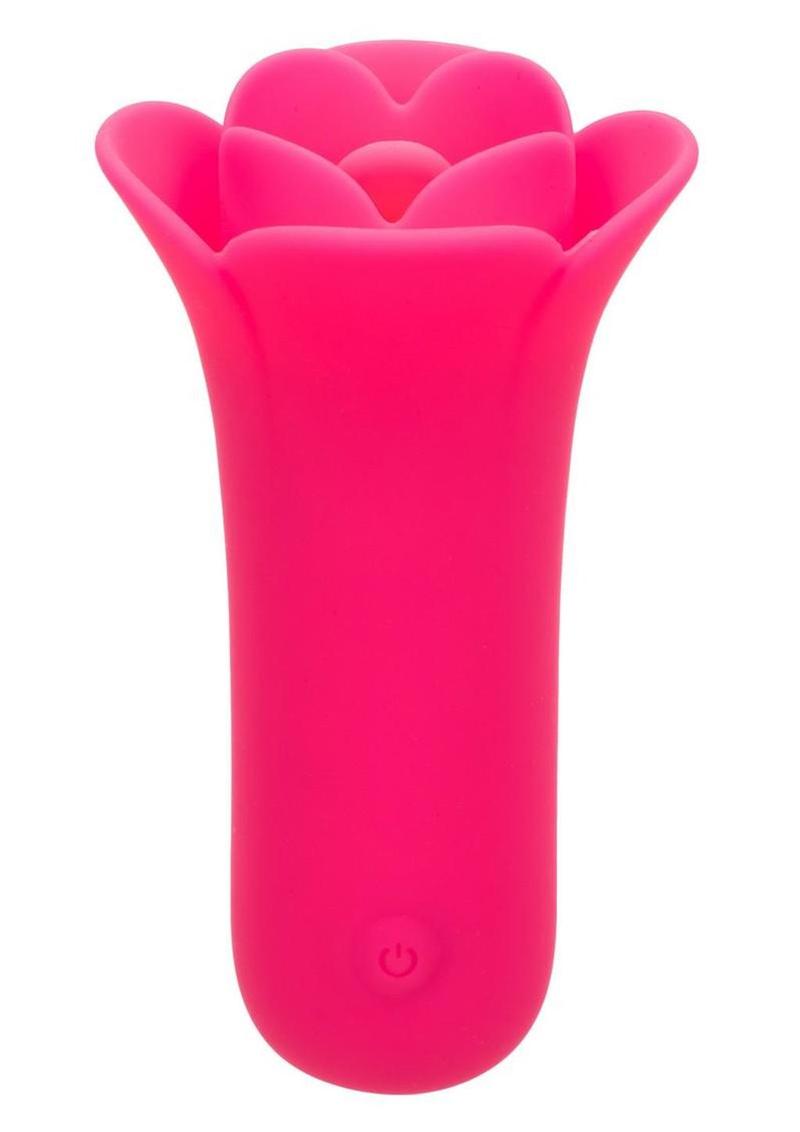 Naughty Bits Lily Licker Mini Flower Flicker Rechargeable Silicone Vibrator - Pink