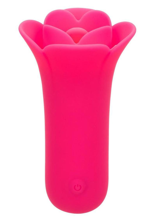 Naughty Bits Lily Licker Mini Flower Flicker Rechargeable Silicone Vibrator - Pink