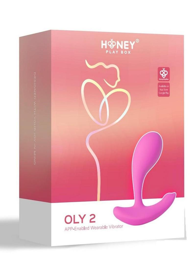 Oly 2 Pressure Sensing App Enabled Wearable Rechargeable Silicone Clit and G-Spot Vibrator - Pink