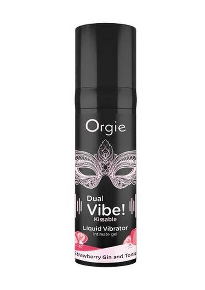 Orgie Dual Vibe Kissable Liquid Vibrator Gel - Strawberry Gin and Tonic