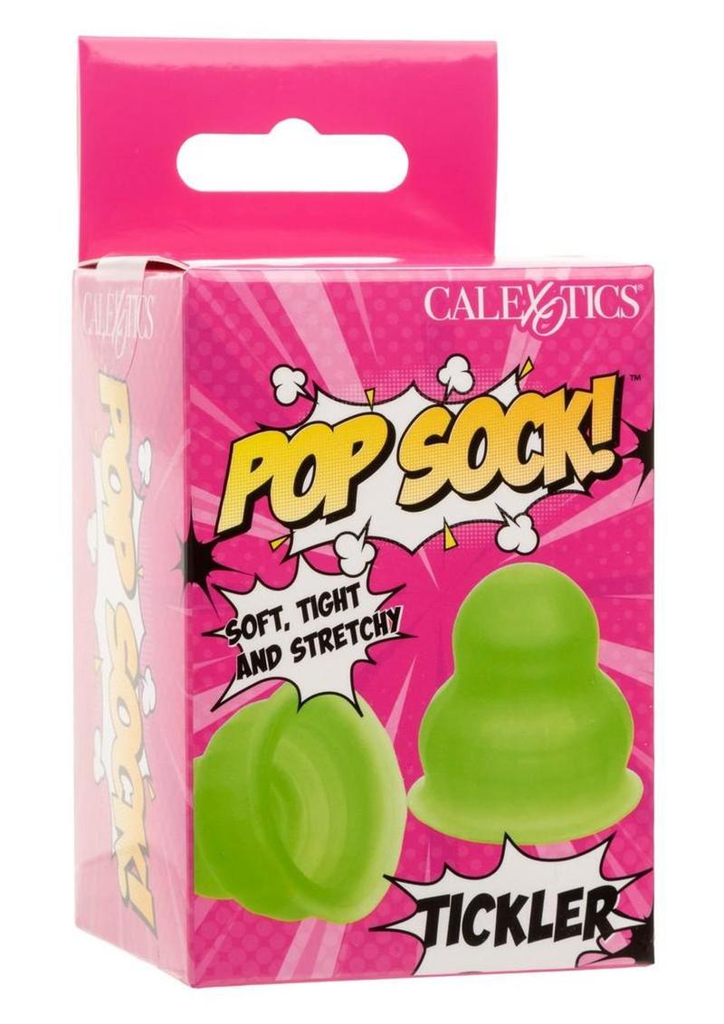 Pop Sock Tickler Reversible Textured Stroker - Green