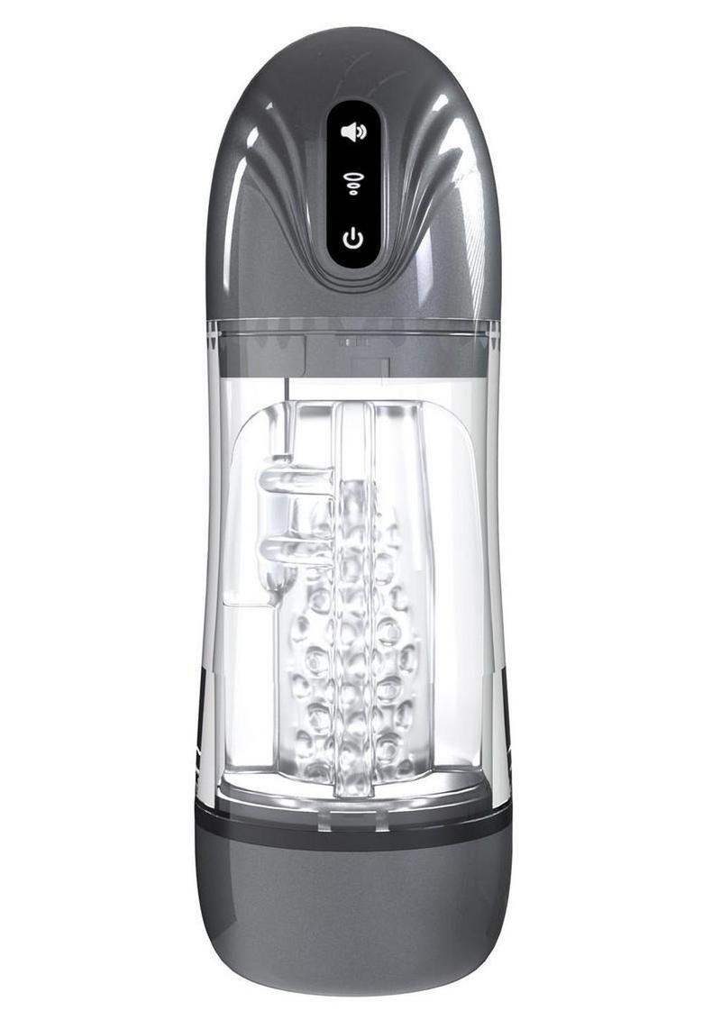 Pumped Sonicpull 10 Function Multimedia Enhanced Masturbator - Grey/Gun Metal