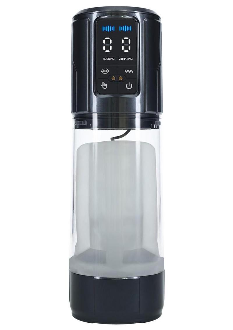 Pumped Ultralift 10 Function Rechargeable Masturbator - Grey/Gun Metal