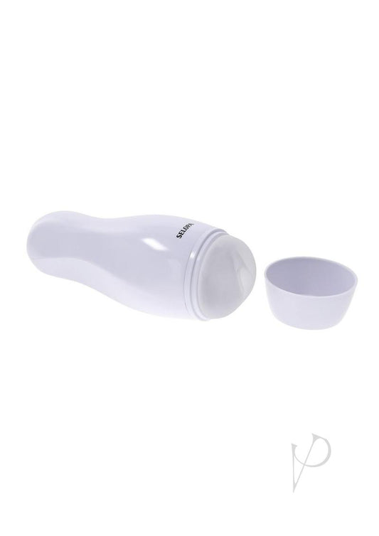 Selopa Pleasure Can Rechargeable Silicone Pussy Stroker - White