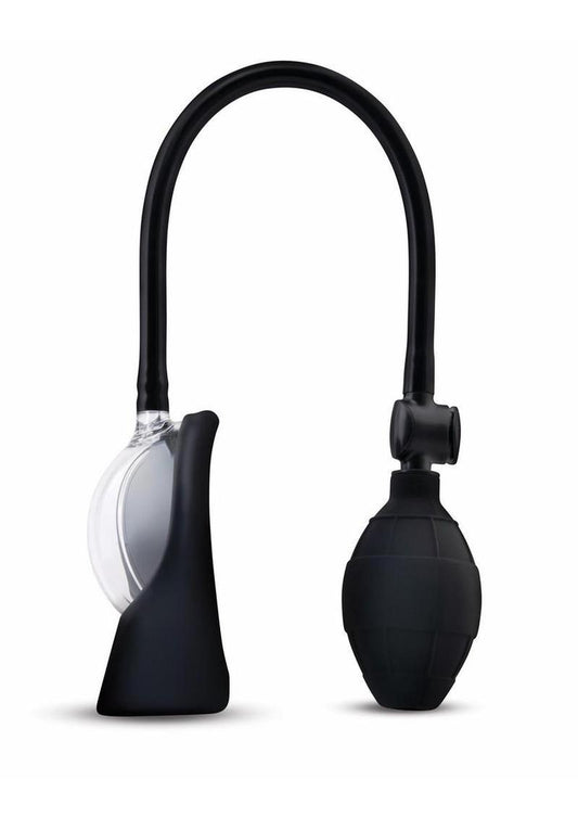 Size Up Rechargeable Vibrating Petite Pump - Black/Clear