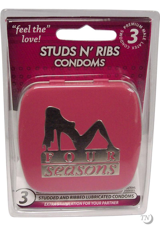 Studs and Ribs 3pk Pink Tin - Pink