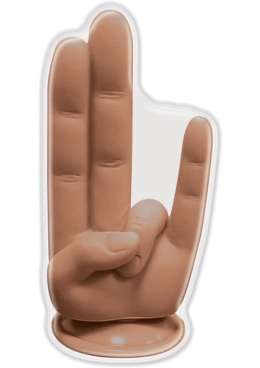 The Finger Fest The Shocker Silicone Dildo - Caramel