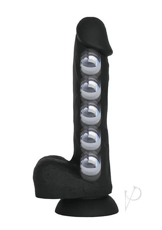 Vers Liquid Silicone Suction Dildo - Black