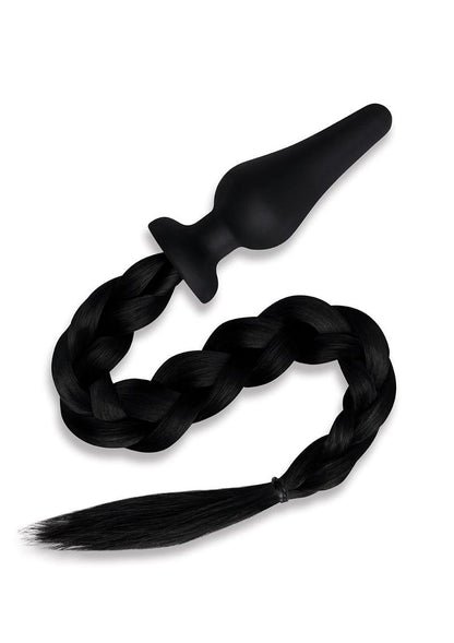4.5 Silicone Plug W/ Black Pony Tail