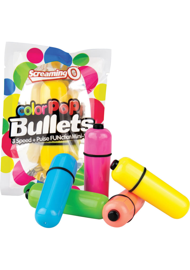 Color Pop Bullets Waterproof - Assorted Colors - 20 Each Per Display