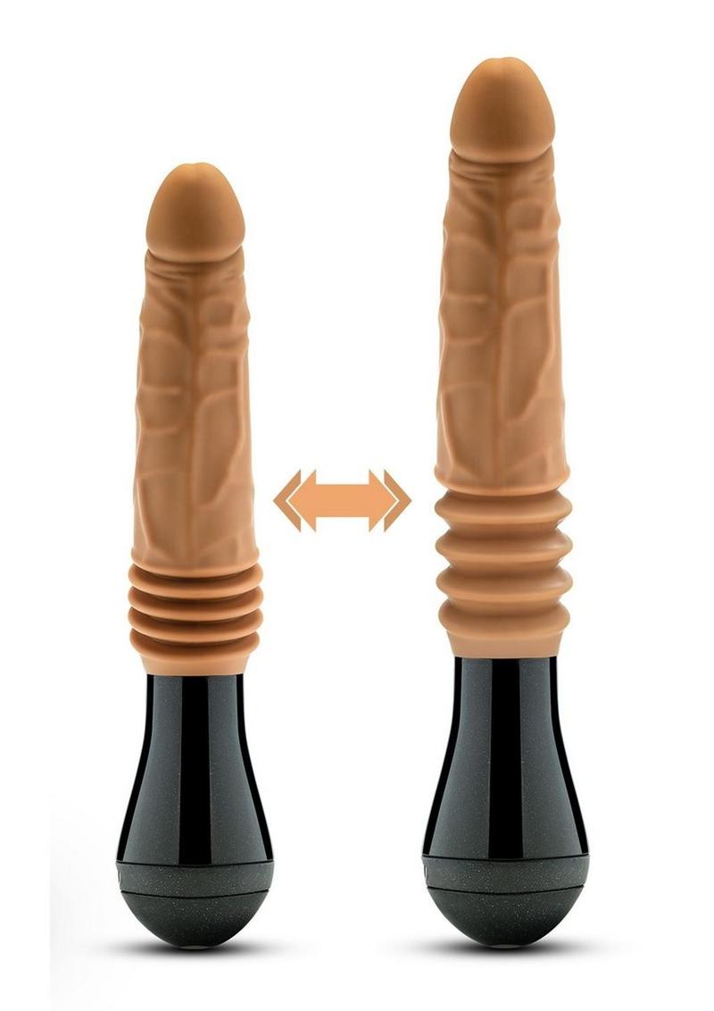 Dr. Skin Silicone Dr. Arthur Rechargeable Thrusting Gyrating Vibrating Dildo - Vanilla - 10.5in