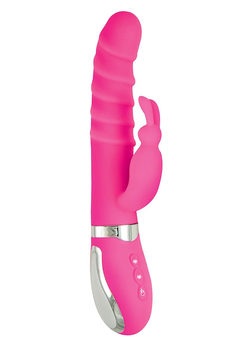 Energize Heat Up Bunny 1 Rechargeable Silicone Warming Vibrator - Pink