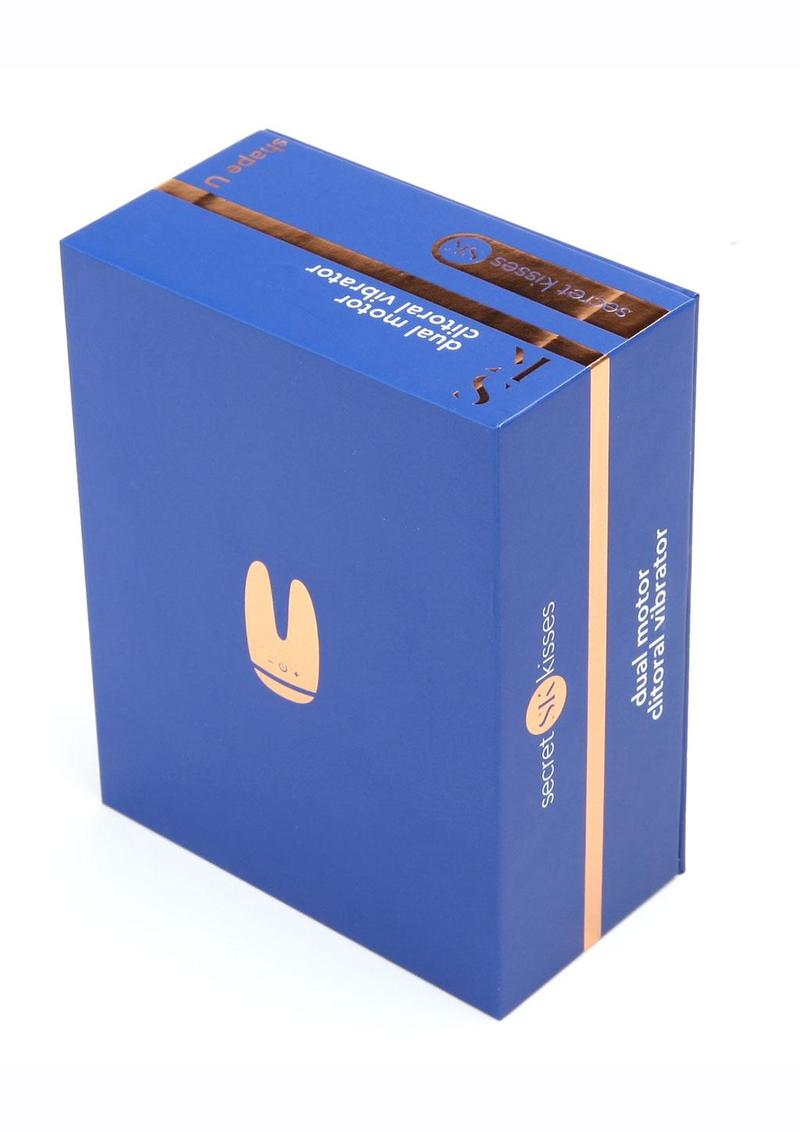 Secret Kisses Dual Motor Rechargeable Silicone Clitoral Vibrator - Blue