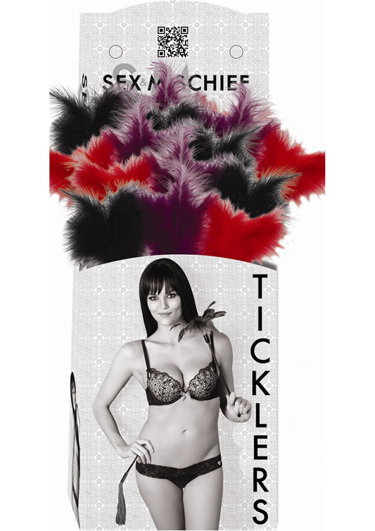 Sex and Mischief Feather Tickler - Multicolor - 18 Per Display/Display