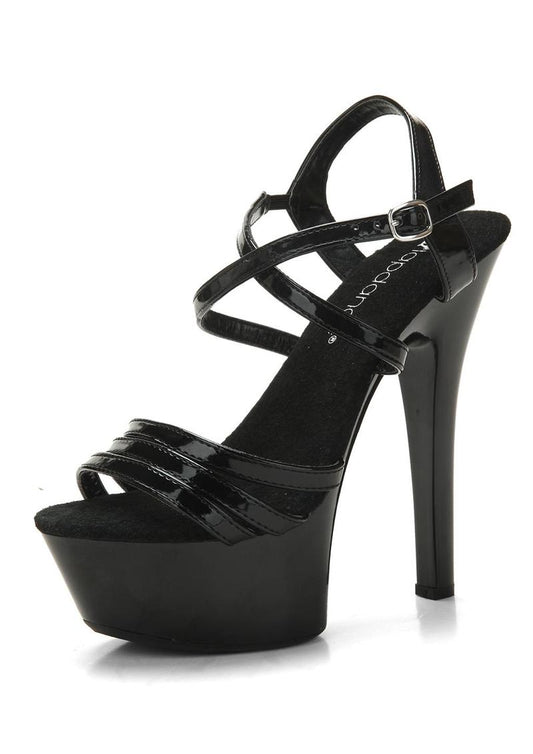 Strappy Platform Sandal - Black - Size 6