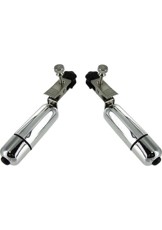 Trinity Men Nipple Clamps with Bullets - Gray
